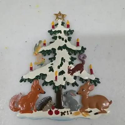 Bambi and Friends Ornament by Wilhelm Schweizer - Painted Pewter Christmas Ornament