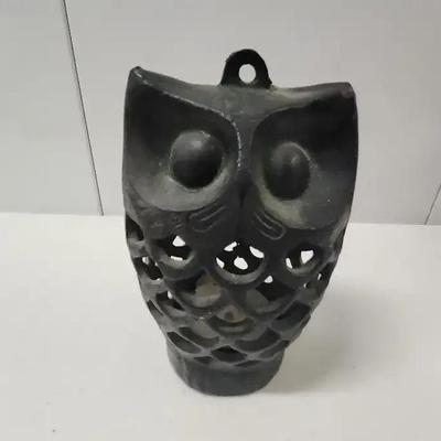 Japanese Antique Cast Iron Owl Wall Lantern