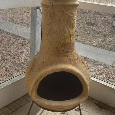Outside Clay Chiminea 