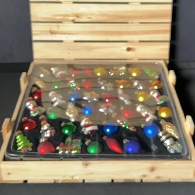 Crate Of Mini Christmas Ornaments
