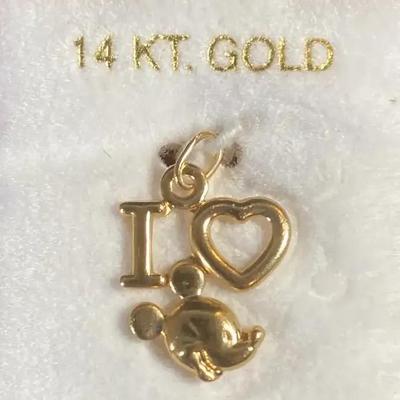14K Gold Disney Charm 