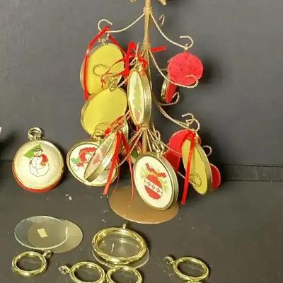 Vintage Cross Stitch Ornaments 