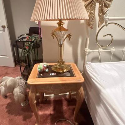 side table & table lamps
