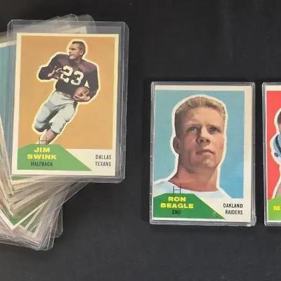 1960 Fleer Football Cards, 16 Cards, Some Rookie Cards