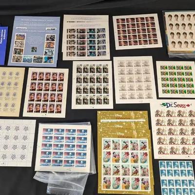New/Unused US Stamp Collection Sheets, Over $200 Face Value