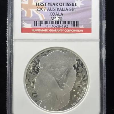 2007 Australia Koala 1oz. Silver Coin .999 Silver MS-70 NGC
