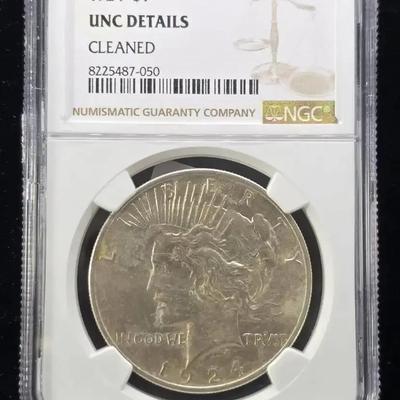 1924-P NGC Uncirculated Peace Dollar CLN