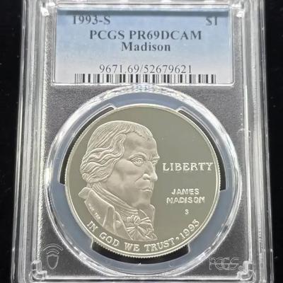 1993-S $1.00 Proof Madison US Mint Commemorative Silver PCGS PR-69 DCAM