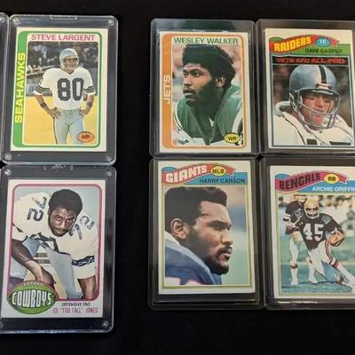 1970s-80s Rookie Football Cards: Steve Largent, Mike Webster, Harry Carson, & More
