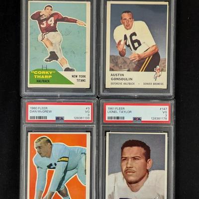 PSA Graded 1960-1961 Fleer Football Cards