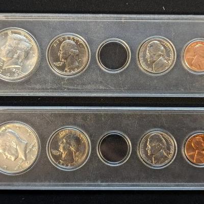 Uncirculated 1968 & 1969 Silver Half Mint Sets (Missing Dimes) 