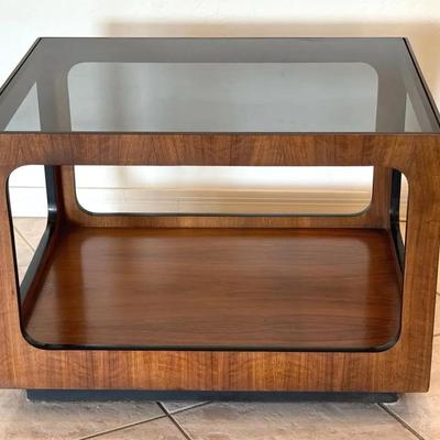 Mid Century Walnut Lane Cube Table 