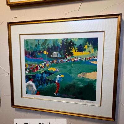 Sale Photo Thumbnail #4: This is one of the four from the "Golf Suite" by LeRoy Neiman.