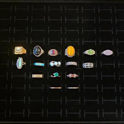 Jewelry, rings, including 14k gold and sterling silver