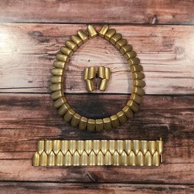 Mignon Faget sterling silver necklace, earrings, and bracelet set