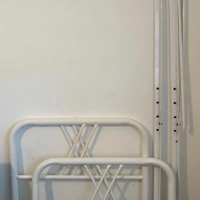 Twin Size White Metal Bed Frame #2