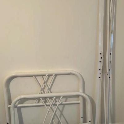 Twin Size White Metal Bed Frame #1