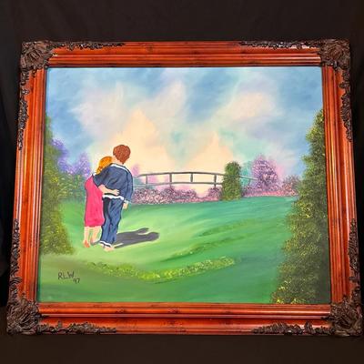 Little Friends Painting Signed 