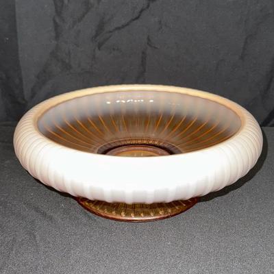 Opalescent Footed Bowl