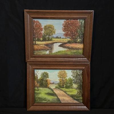 In the Country Mini Signed Oil Paintings 