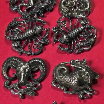 Cini sterling horoscope pins