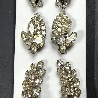 Vintage rhinestone earrings