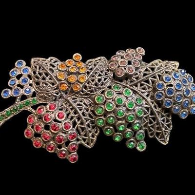 Colorful figural leaf pin