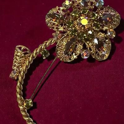 West german floral brooch