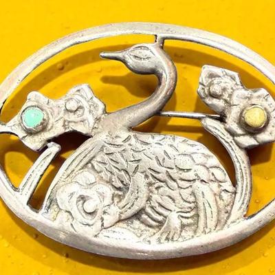 Plata sterling brooch