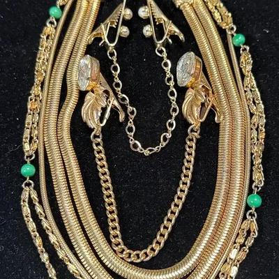 Gold tone necklaces