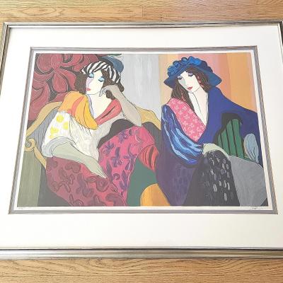 "Thoughts" by Patricia Govezensky Lithograph (LR)