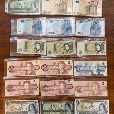 British, European Union & Canadian Banknotes (FR)