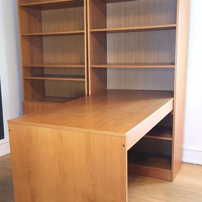 Office Furniture w/ Teak Veneer - Lot 1 (BR1)