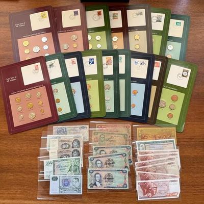 Foreign Banknotes & Franklin Mint Coin Sets (FR)