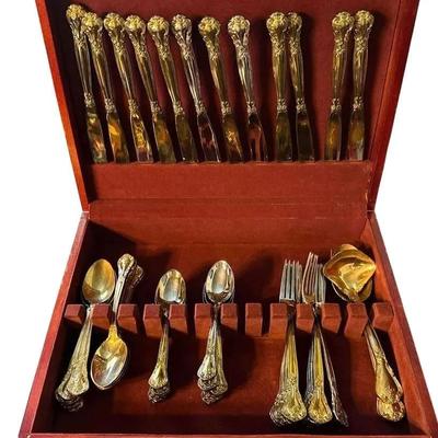 Service for 12 Gold Plated Set (Godinger)