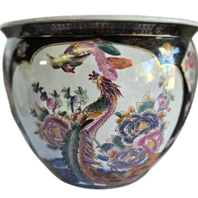 Hand Painted Porcelain Fish Bowl