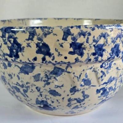 Vintage Blue Spongeware Bowl