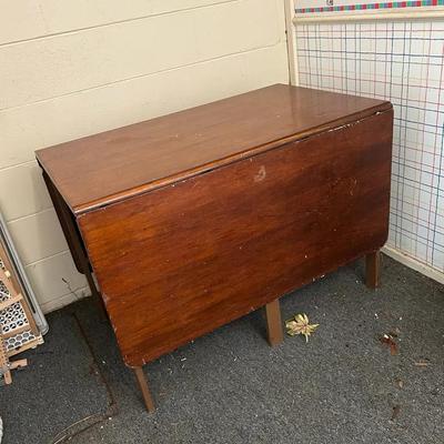 Drop Leaf Table On Metal Base