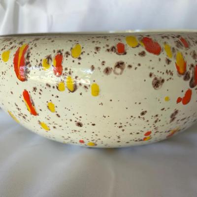 VTG Ceramic Splatter Serving Bowl 