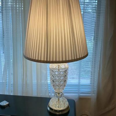 Vintage Cut Glass Table Lamp