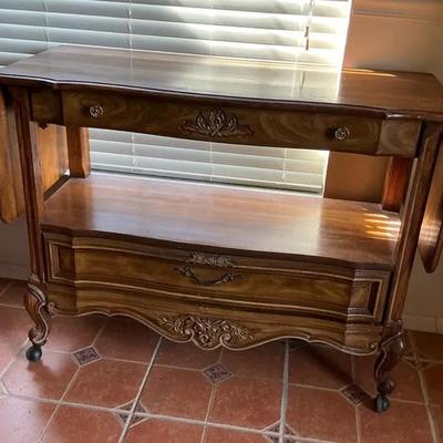 Stanley Serving Cart/Buffet On Wheels Wood