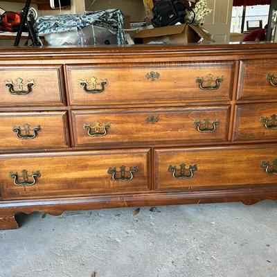 American Drew Dresser Wood With Mirror