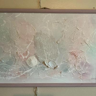 3D Textured Shell Framed Art Signed By Dino Diliberti