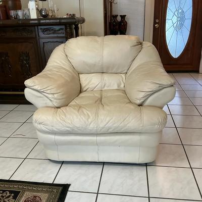 Light Faux Leather Chair