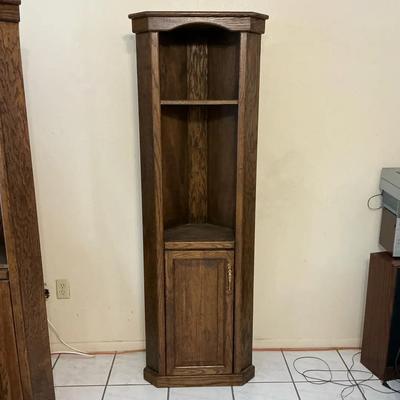 Wood Corner Cabinet - Left Side Cabinet