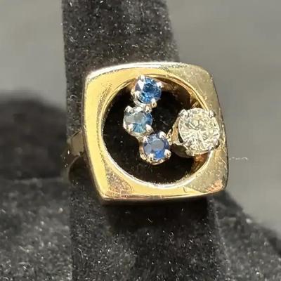 14K Gold Diamond Ring | 0.46ct H VS2 Center Diamond | Jeweler Evaluated | Total Weight 9.15g