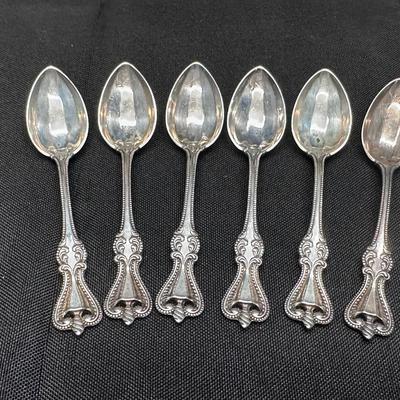 6 Sterling Silver Teaspoons | Ornate Pattern | Stamped Sterling | 64g Total Weight