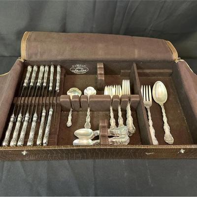Gorham “Strasbourg” Sterling Silver Flatware Set | 56 Pieces | With Case