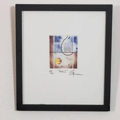 Framed Limited Edition Etching | “Tennis I” | Signed & Numbered | Neiman Marcus Exclusive