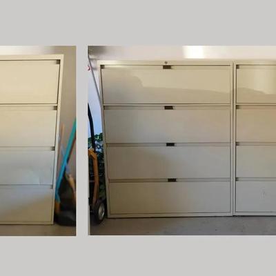 Three Extra Large Filing Cabinets